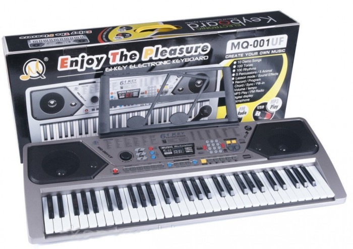 Orga electronica MQ-001UF cu 61 clape, USB, MP3, Radio Fm si microfon inclus
