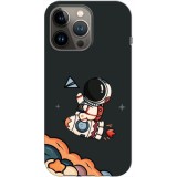 Husa compatibila cu Apple iPhone 14 Plus model Space travel, Silicon, TPU, Viceversa, Transparent, Carcasa