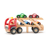 Jucarie din lemn - Camion cu masini de curse, Woodyland