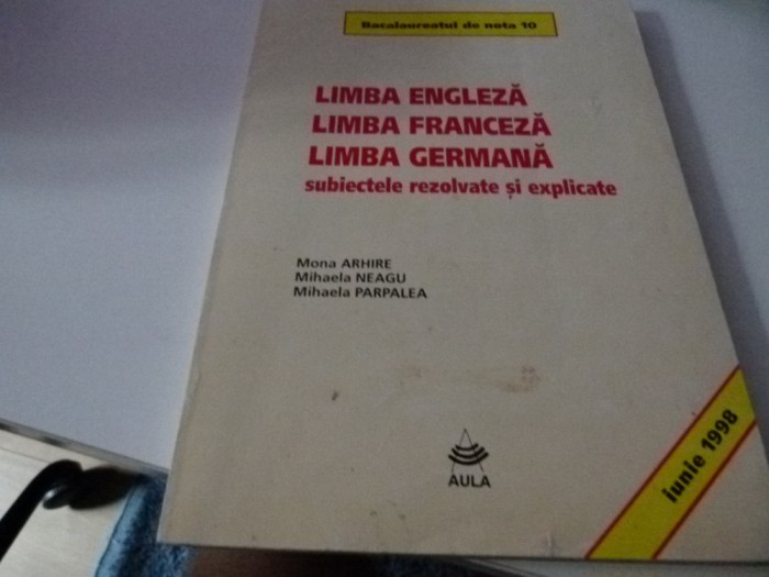 Subiecte rezolvate engleza, fr. germana