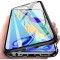 Husa pentru Huawei P30 Pro, sticla securizata, cadru de protectie metalic, ultra subtire, negru