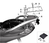 Portbagaj metalic spate Piaggio Fly (14-18) 4T AC 50cc &ndash; Fly 125 (13-16) 4T 3V AC 125cc (culoare: negru)