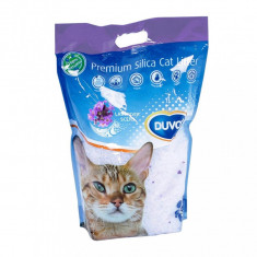 Asternut igienic pentru pisici, Duvo +, Premium Silicat, Lavanda, 5L