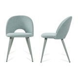 Set 2 scaune dining Karijoki vernil, tapitate, cu picioare metalice