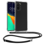 Husa pentru Xiaomi Mi 11i, Silicon, Transparent, 54734.01, Negru, Textil, Carcasa