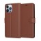 Husa pentru Apple iPhone 13 Pro Max, Techsuit, Leather Folio, Maro