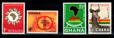 Ghana 1963 - Africa Freedom Day, serie neuzata foto