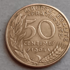 M3 C50 36 - Moneda foarte veche - Franta - 50 centimes - 1964