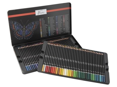 Set profesional 72 creioane colorate, in cutie metalica, Fine Art, Nassau foto