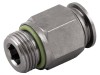 Conector Push-In AIGNEP simplu 1/8" 6mm Alama Nichelata, Viton, 20 bar