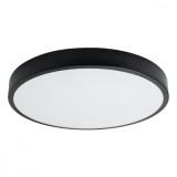 Lustră De Tavan Onyx Negru Din Aluminiu Cu 1 Bec Rotund Minimalist De Interior