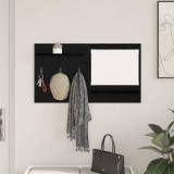 VidaXL Răcător de paltoane montat pe perete cu raft Stejar negru