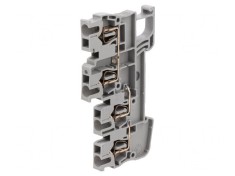 Conector Șine Piste 3 Borne 4 Gri cu Arc