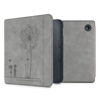 Husa pentru Kobo Libra 2, Piele ecologica, Gri, kwmobile, 56579.01 foto