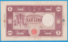 (1) BANCNOTA ITALIA - 1000 LIRE 1943, FORMAT MARE, STARE CONFORM FOTO, MAI RARA foto