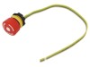 Comutator de siguranţă 22mm EAO Poz.i 2 NC x2 roşie LED