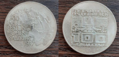 (A137) MONEDA DIN ARGINT AUSTRIA - 100 SCHILLING 1977, 900 JAHRE HOHEN-SALZBURG foto