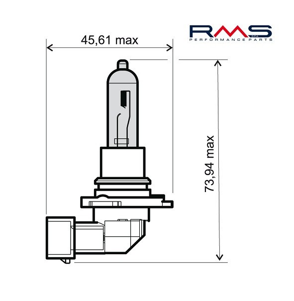 Bec halogen 12V 65W HS3 alb