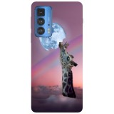 Husa compatibila cu Motorola Edge 20 Lite model Moon snack, Silicon, TPU, Viceversa, Transparent, Carcasa