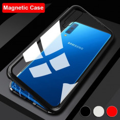 Husa metalica cu prindere magnetica pentru Samsung Galaxy A7 2018 foto
