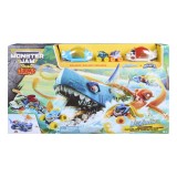 Monster jam mini jams set de joaca megalodon atacul calamarului