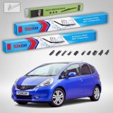 Cumpara ieftin Ștergătoare Honda Jazz Gen III (GE6/GE8/GG1-GG6/GP1) Hatchback 2008-2015 | Set Față și Spate Flat Premium &ndash; TeamCar&reg;