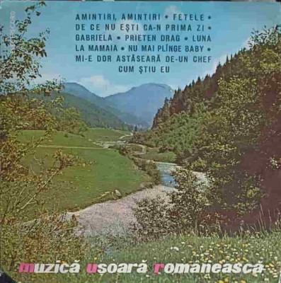 Disc vinil, LP. MUZICA USOARA ROMANEASCA-COLECTIV foto