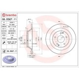 Set disc frana Ssangyong Tivoli 01.15-, Xlv Suv 04.16-, Xlv Van 04.16-, Spate, 284X10mm, plin, BREMBO