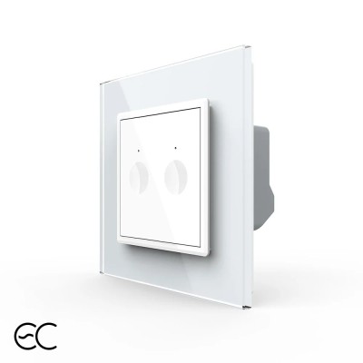Intrerupatorul Dublu cu Touch LIVOLO cu Rama Din Sticla - Protocol Zigbee EC SmartElectro IntelligentHouse foto