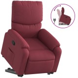 Cumpara ieftin Fotoliu rabatabil cu ridicare, rosu vin, material textil