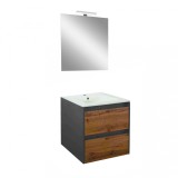 Mobilier complet de baie Porto Prime 60 &icirc;n culoarea stejarului rustic antracit