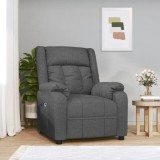 vidaXL Fotoliu rabatabil electric, gri &icirc;nchis, material textil