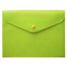 Mapă Documente Brands A5, Plastic, Culoare Galben Fluorescent, Capsă