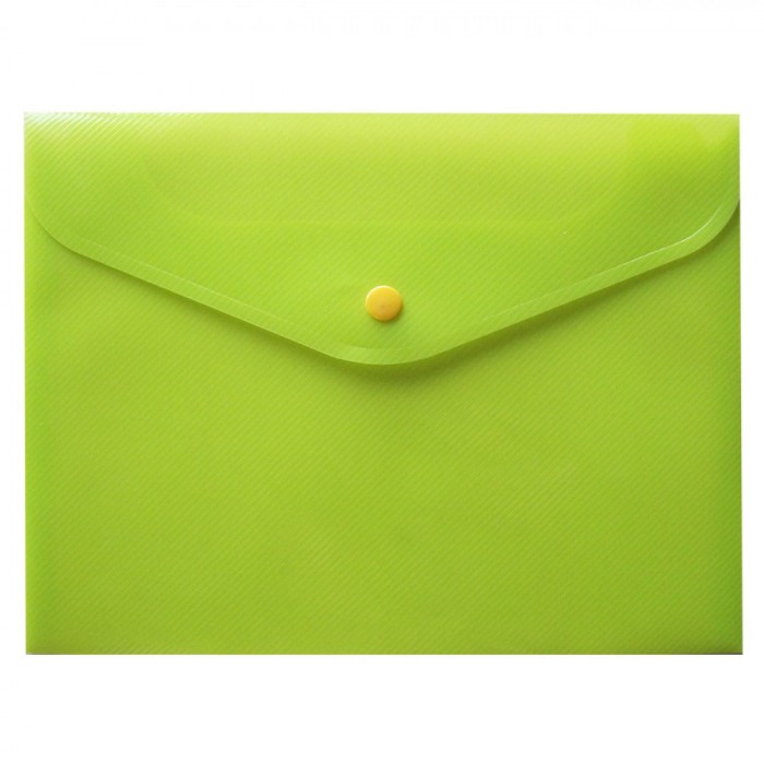 Mapă Documente Brands A5, Plastic, Culoare Galben Fluorescent, Capsă