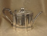 Ceainic victorian din metal argintat