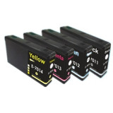 Set 4 cartuse imprimanta Epson T7011 T7012 T7013 T7014 14XL compatibile capacitate mare, Multicolor, Original