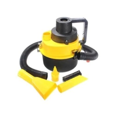 Aspirator Auto FOXMAG24, Turbo, Filtru de Praf Detasabil, Alimentare la Bricheta Auto, Aspira Umed si Uscat, Functie de Umflare, Galben / Negru foto