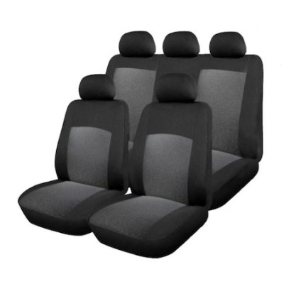 Huse Scaun Auto, 9 piese, universale, culoare Gri-Negru foto