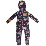 Cumpara ieftin Salopeta impermeabila pentru copii Kidscare, cu protectie la vant si apa cu imprimeu Pisicute - marime 122 for Your BabyKids