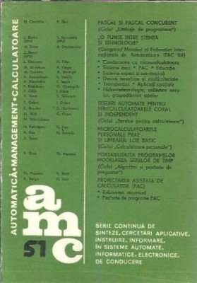 Automatica, management, calculatoare (vol. 51) foto