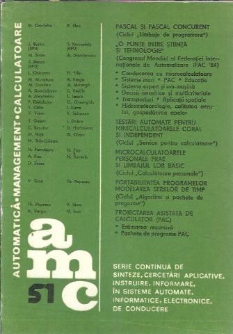 Automatica, management, calculatoare (vol. 51)