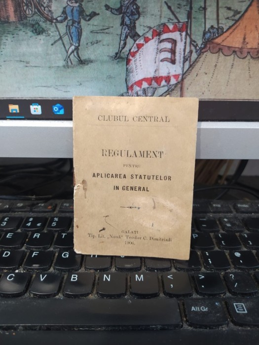 Clubul Central Galați, Regulament pentru aplicarea statutelor &icirc;n general, Tip. Lit. Nouă Teodor C. Dimitriadi, Galați 1906, 054