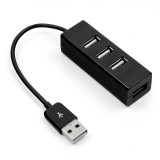 Hub USB, 4 Porturi, Compatibil USB 2.0 și USB 1.1, Culoare Negru, Oem
