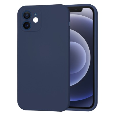 Husa silicon iPhone 12 Techsuit SoftFlex, bleumarin foto