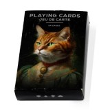 Cărți de Joc Pisici Regale - Set 54 Cărți Poker, Design Pisici Aristocrate, Cutie Decorativă - Cadou Colectie Iubitori Felin