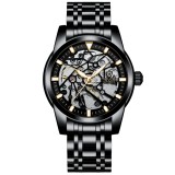 Cumpara ieftin Ceas Barbatesc Tevise Automatic Mecanic Elegant Business, Negru, Otel Inoxidabil, 40mm