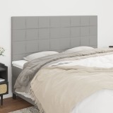 Cumpara ieftin Tăblii de pat, 4 buc, gri deschis, 80x5x78/88 cm, textil
