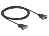 Cablu D-Sub 9 pini DELOCK 2m Negru Soclu + Mufă PVC 87834