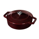 Cratita cu capac 26 cm din fonta emailata Berlinger Haus &ndash; Colectia Burgundy Metallic Line