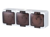 Conector alimentare AC 16A 250VAC 2P+PE albă pentru perete
